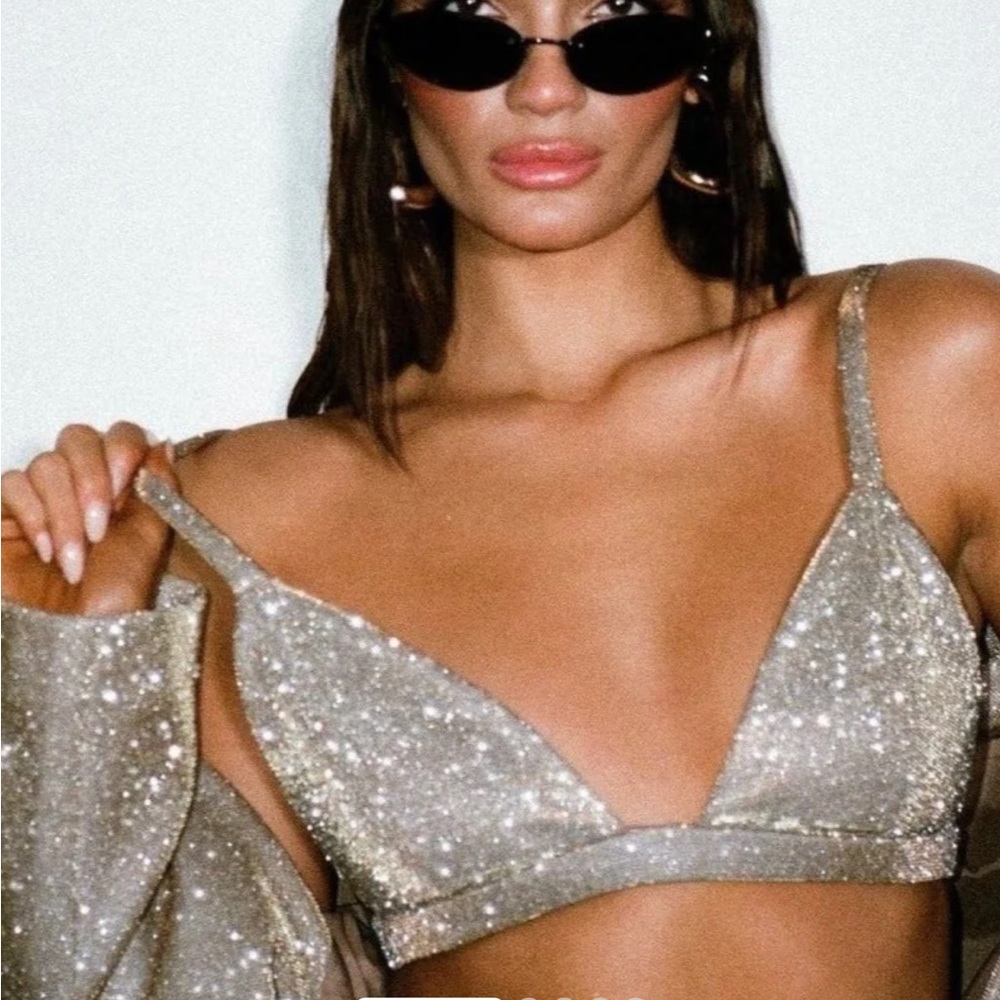 BRONZE ASTRID BRALETTE TOP: SLA THE LABEL